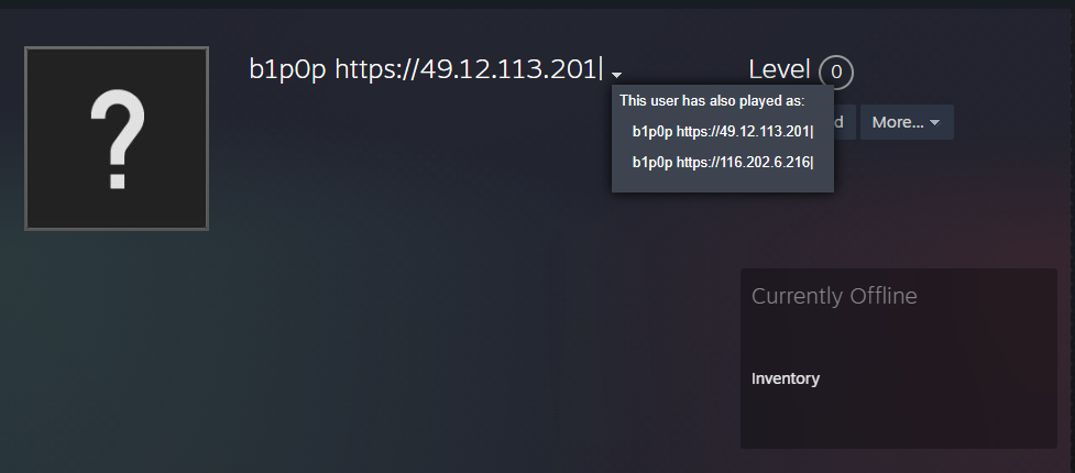 Figure 4. Contents of Steam profile