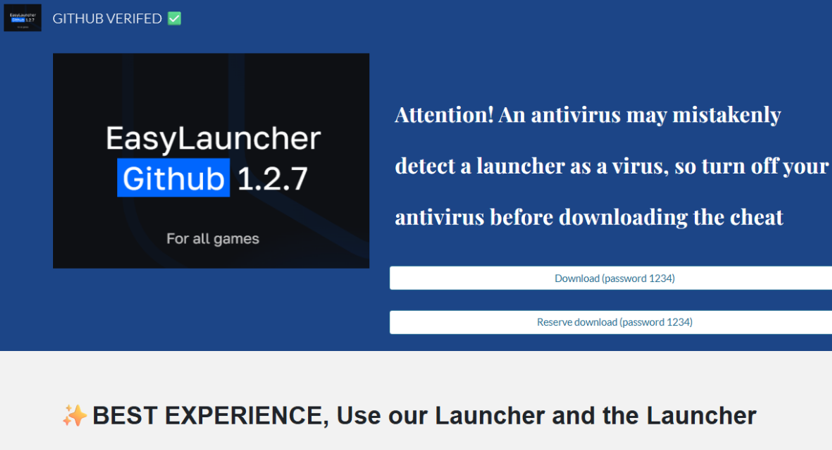 A Lumma Stealer download page abusing the legitimate sites.google.com platform