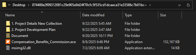 Figure 3. Contents of the archive file