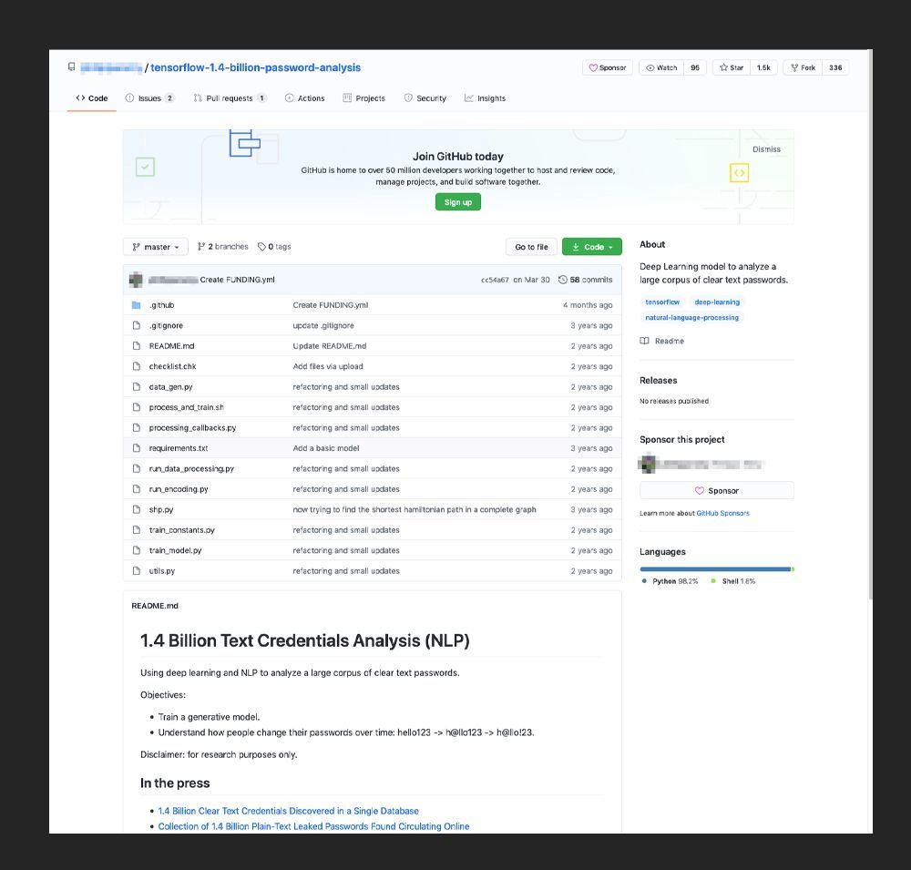 A GitHub repository of a password analysis tool