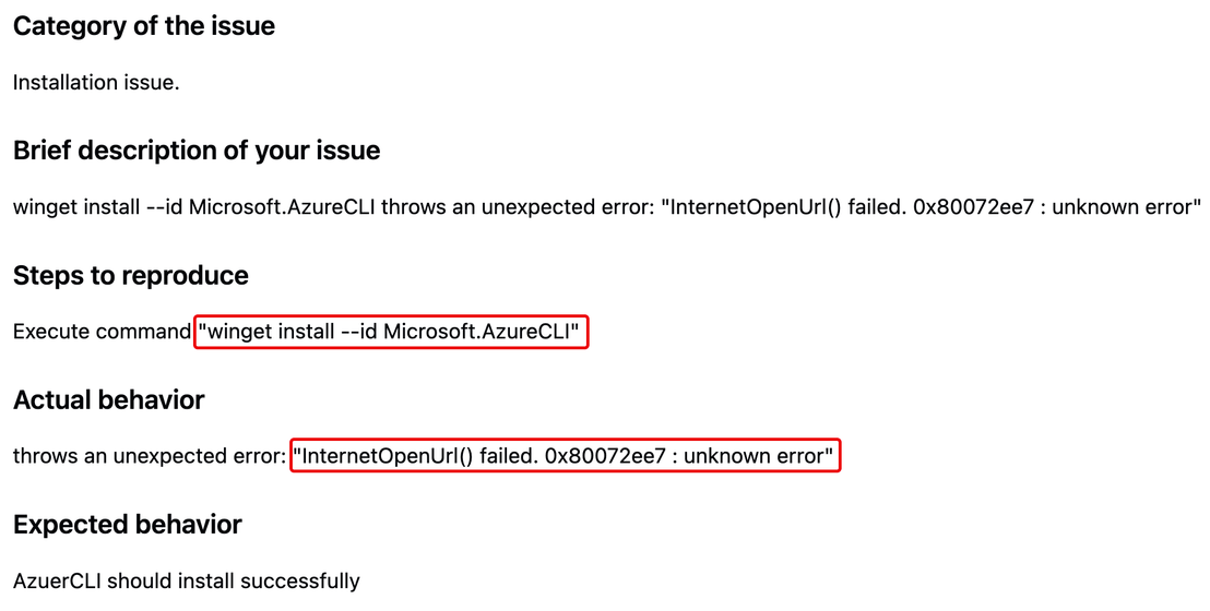 User reporting failing Azure CLI installation due to dangling CDN endpoint