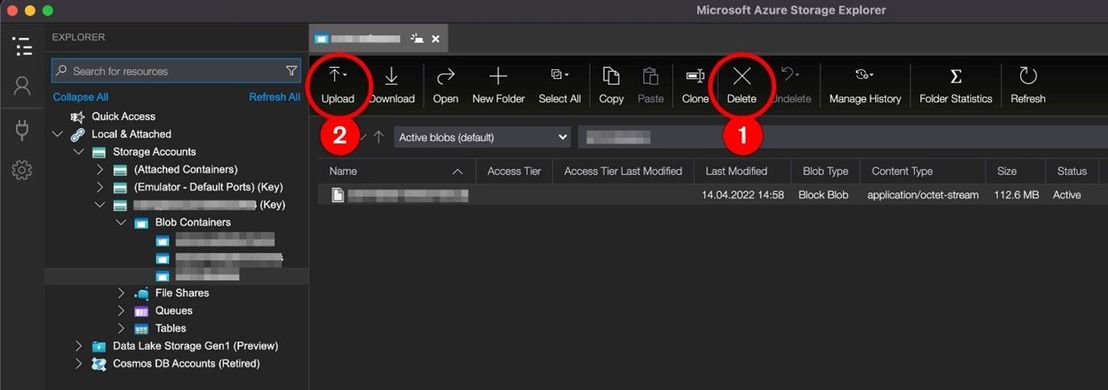 The attack scenario using Storage Explorer