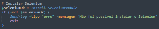 Figure 9. Installing Selenium PowerShell module