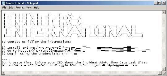 Figure 1. The Water Ouroboros ransom note