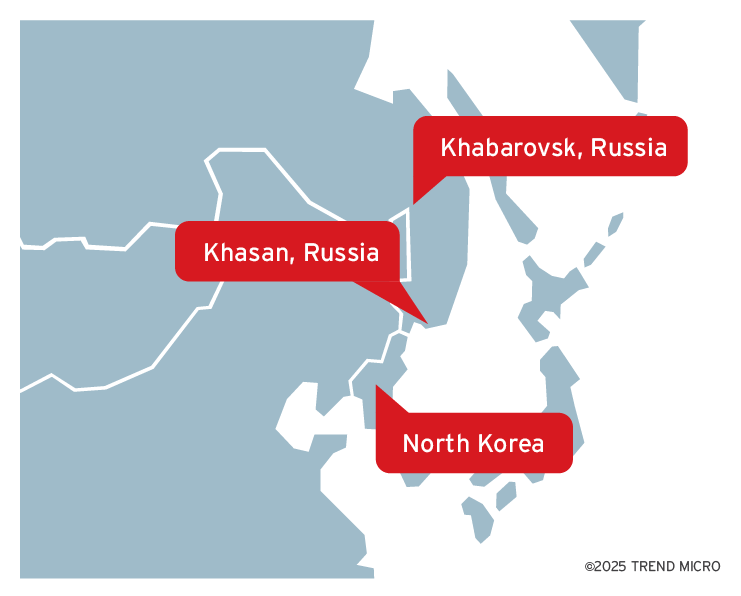Figure 9. North Korea’s proximity to Khasan and Khabarovsk in Russia