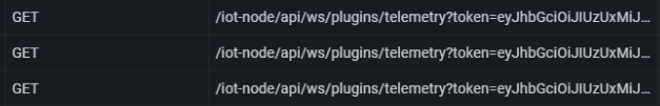 Figure 11. Example of an access token logged in plaintext within a URL.