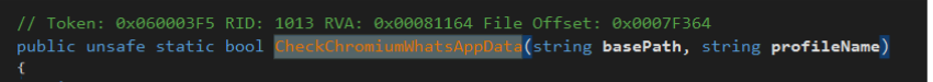 Figure 28. Checking of logged-in WhatsApp session in browsers