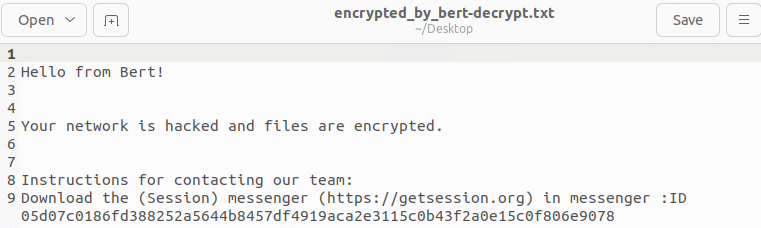 Figure 12. Linux variant’s ransom note
