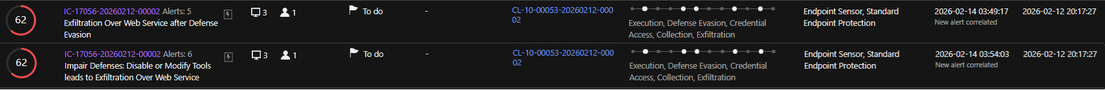  Figure 10. Workbench alerts in Vision One showing web service-based data exfiltration linked to the AMOS Stealer activity.