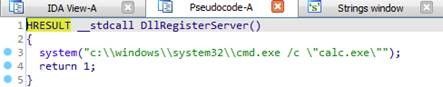 Figure 5. Downloaded file to execute calc.exe