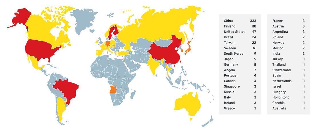 We found exposed DDS systems in 34 countries, including vulnerable ones, identified via distinct IPs leaking data
