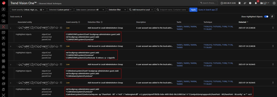 Adding the “guest” account to the “administrators” group