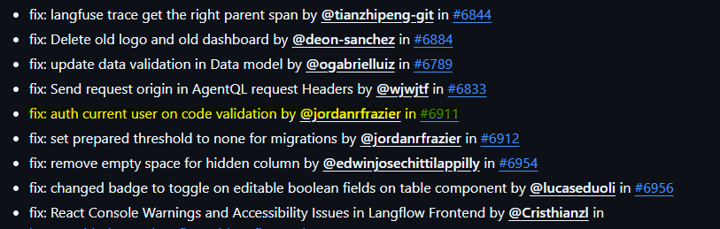 Figure 6. Logs of the CVE-2025-3248 patch update. 