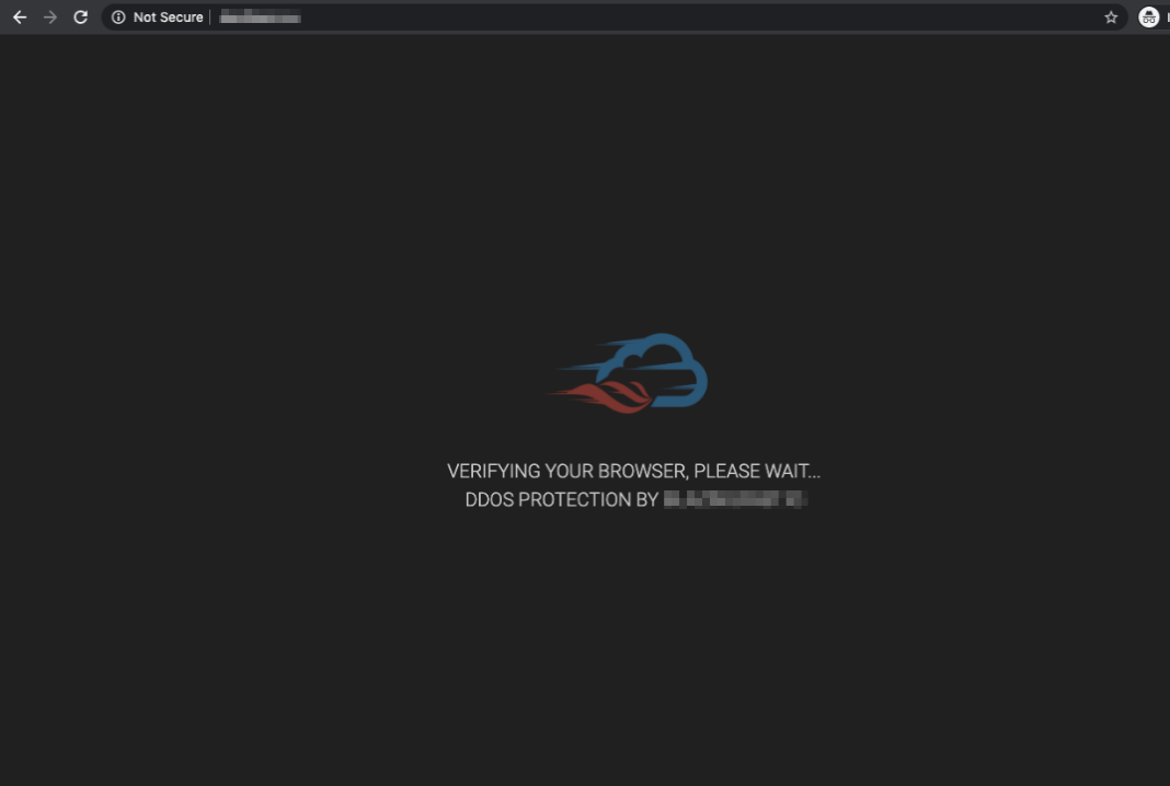 An underground forum protected by a DDoS protection service