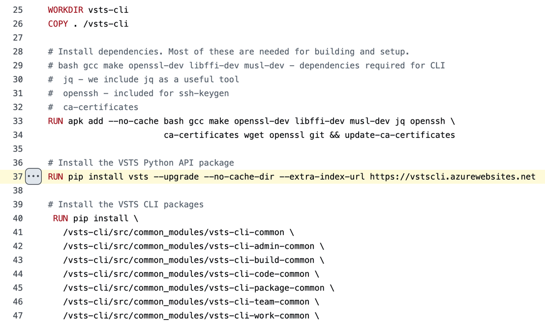 Dockerfile referring to the App Service domain found dangling