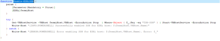 Enabling SSH in ESXi