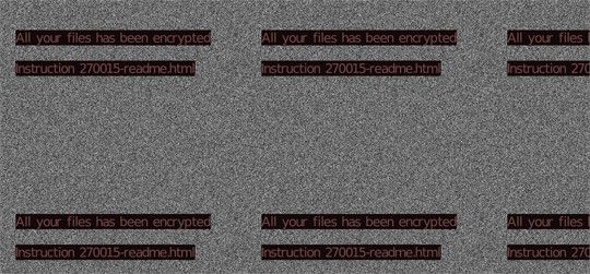 Figure 2. User’s wallpaper as modified by the Avaddon attack