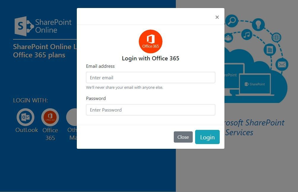 Figure 4. Fake Microsoft login page