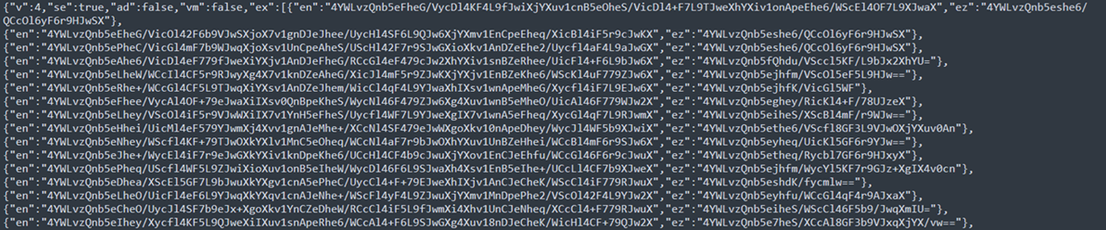 Figure 6. Downloaded configuration from C&C server