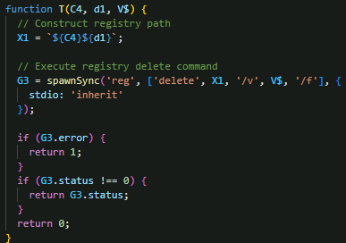 Figure 24. Registry delete operations command helper