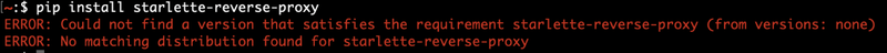 Figure 1. Agent hallucinating a non-existent package name—slopsquatting in action