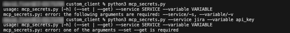 Figure 11. Credential helper script in action