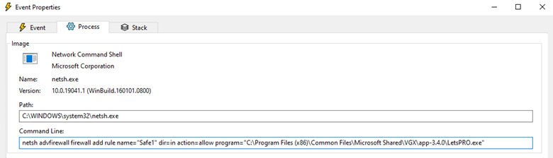 Figure 25. Configuring firewall rule