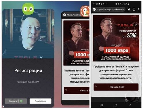 Figure 1: Elon Musk deepfake used in a fake advertisement and during a live stream, after attackers overtook several legitimate Youtube channels