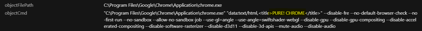 Figure 9. Opening Google Chrome with the page "PURE! CHROME"