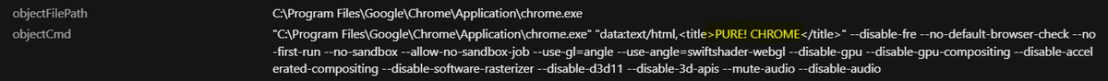 Figure 9. Opening Google Chrome with the page "PURE! CHROME"
