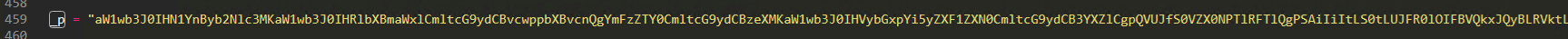 Figure 2. Linux orchestrator and harvester as a 4,428-char Base64 string, placed between __all__ and class definition