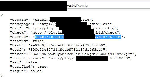 Initial configuration used by the browser extension