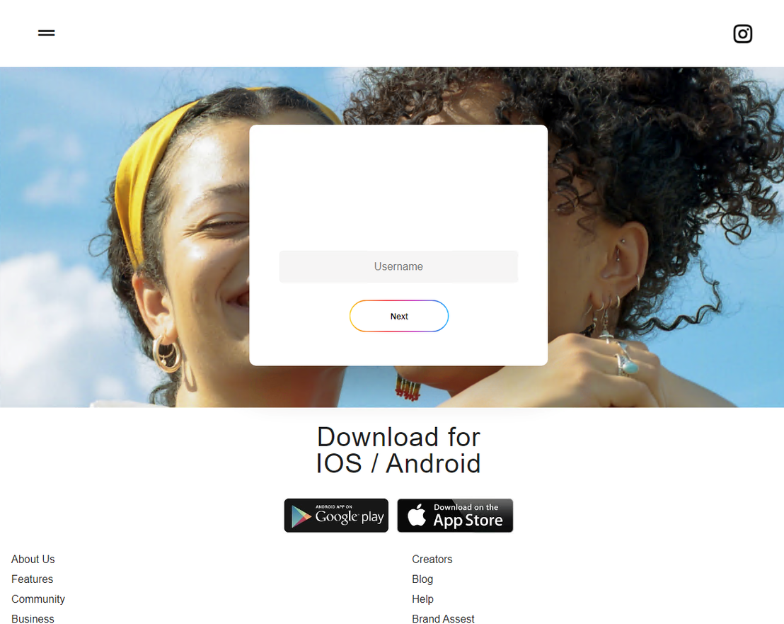 Figure 9. A phishing page that requests the target account owner’s username