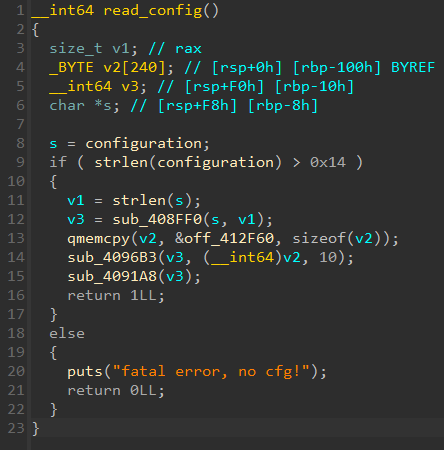 Figure 14. Function responsible for reading the configuration