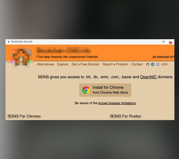 Decentralized DNS: Sites that register Namecoin and Emercoin domains