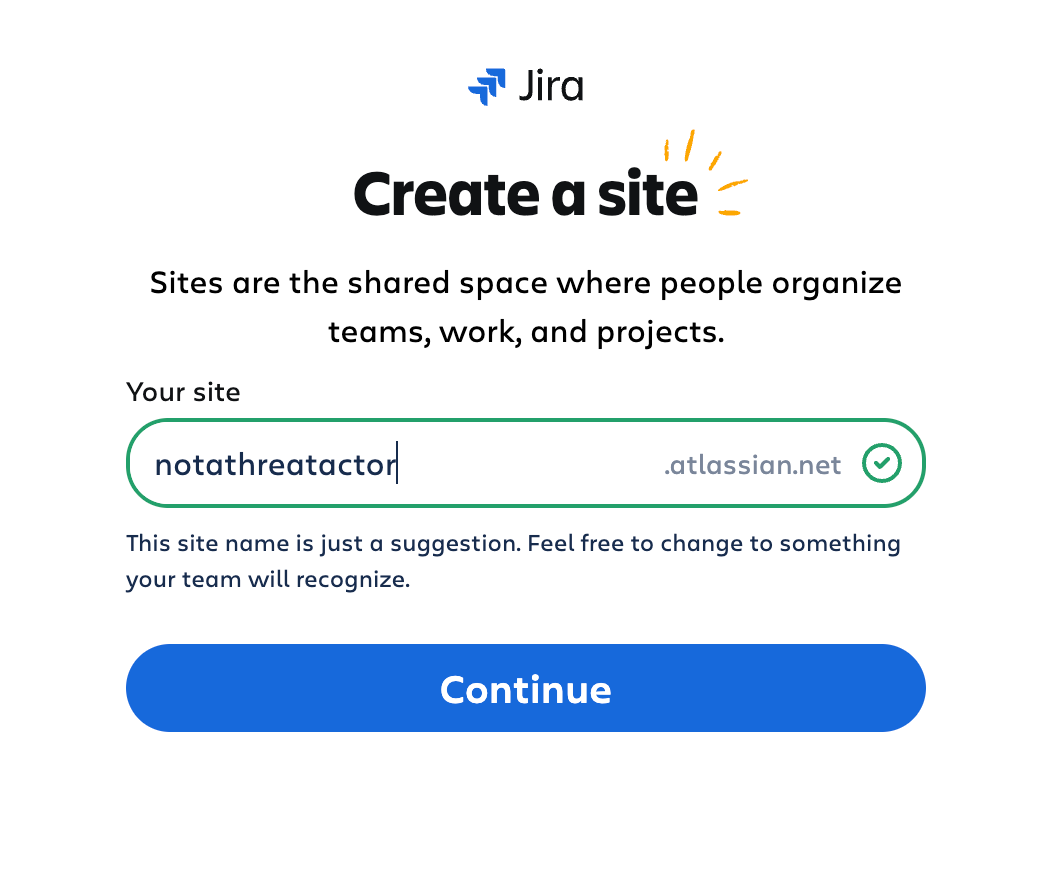 Figure 1. Creating a trial Jira instance 